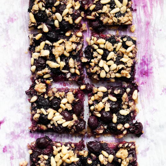 Blueberry Pine Nut Bars