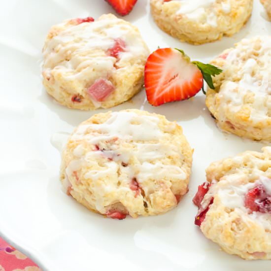Mini Glazed Strawberry Scones