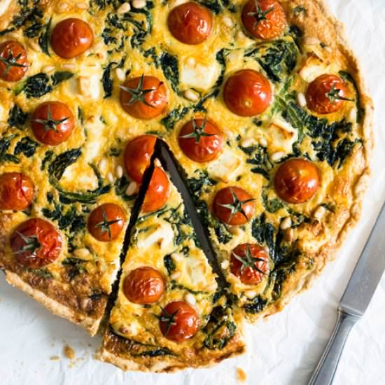 Spinach Tomato Quiche