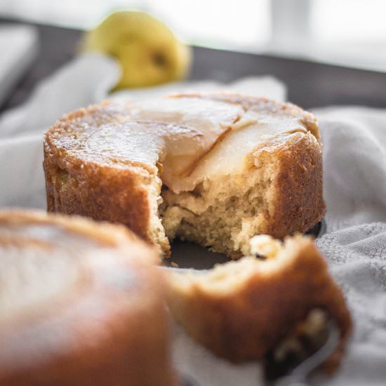 Rum Drenched Pear Yogurt Cake