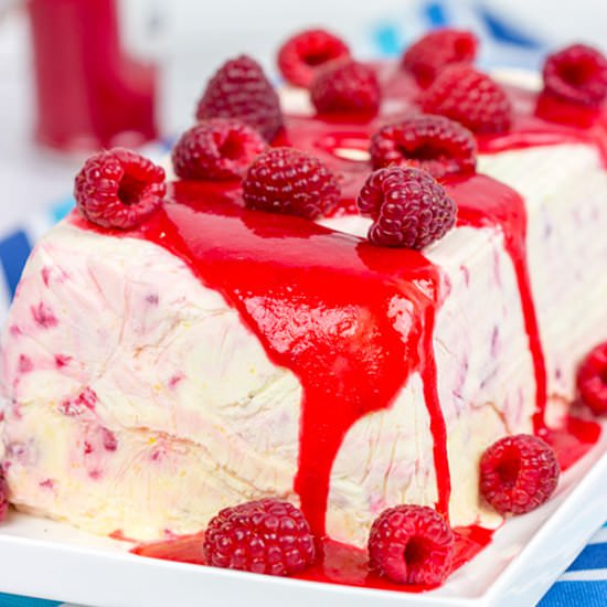 Lemon Raspberry Semifreddo