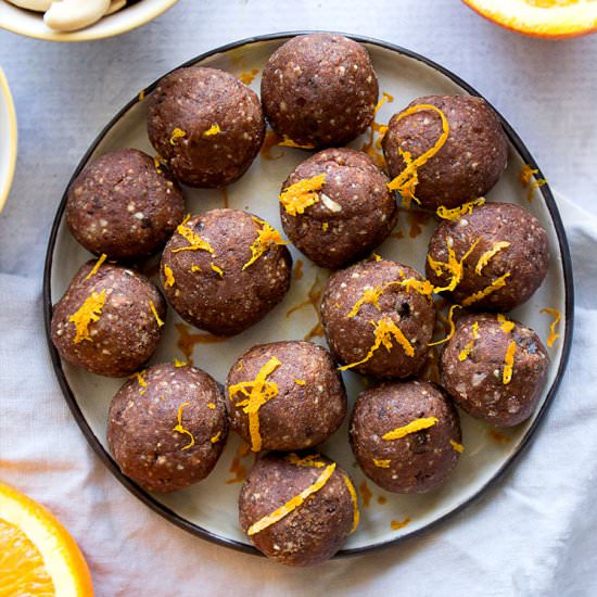 Chocolate Orange Bliss Ball Truffles