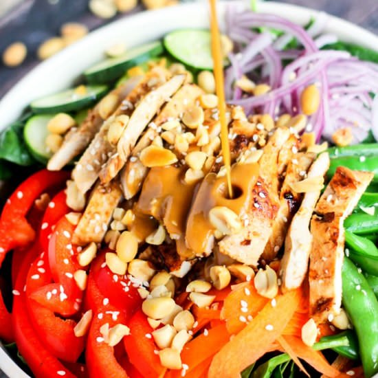 Crunchy Peanut Chicken Salad