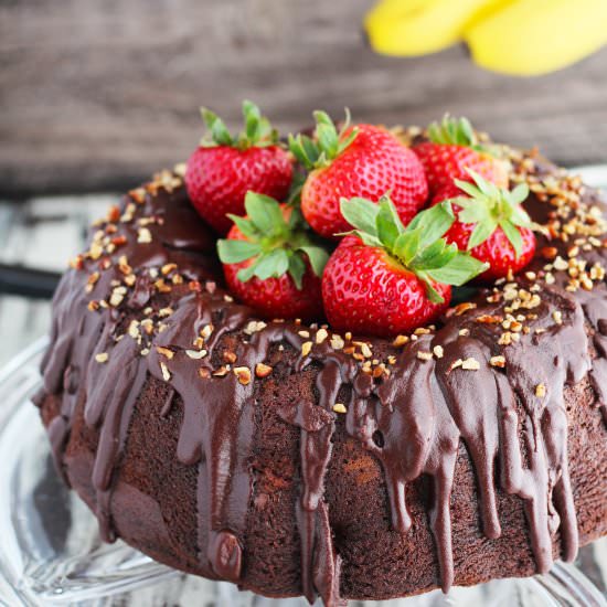 Banana Split Chocolate Bundt Cake