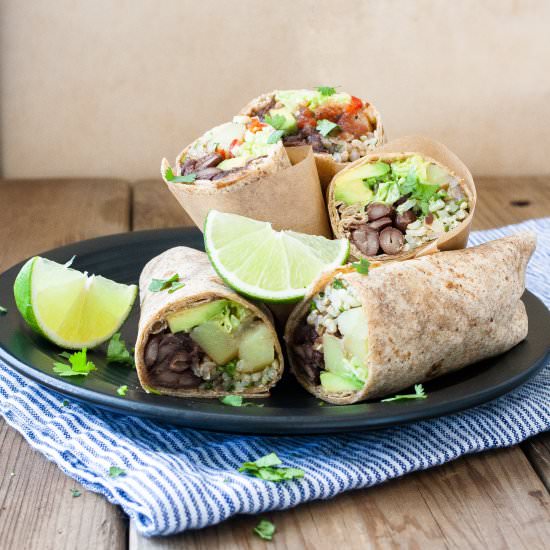 30 Minute Vegan Breakfast Burritos