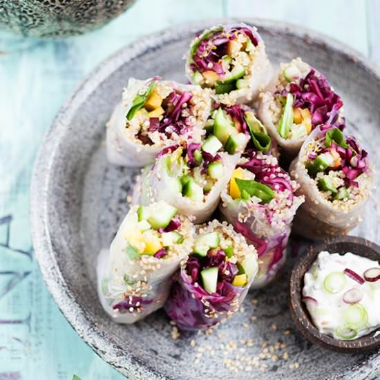 Mango Quinoa Summer Rolls