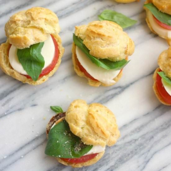 Caprese Profiteroles