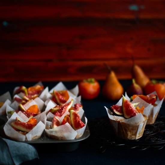 Autumnal Pear, Fig & Cheddar Muffin