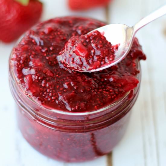 Cherry Strawberry Chia Jam