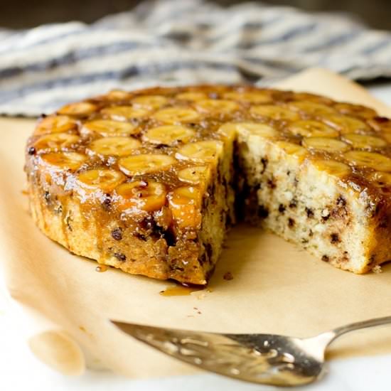 Upside Down Banana Cake