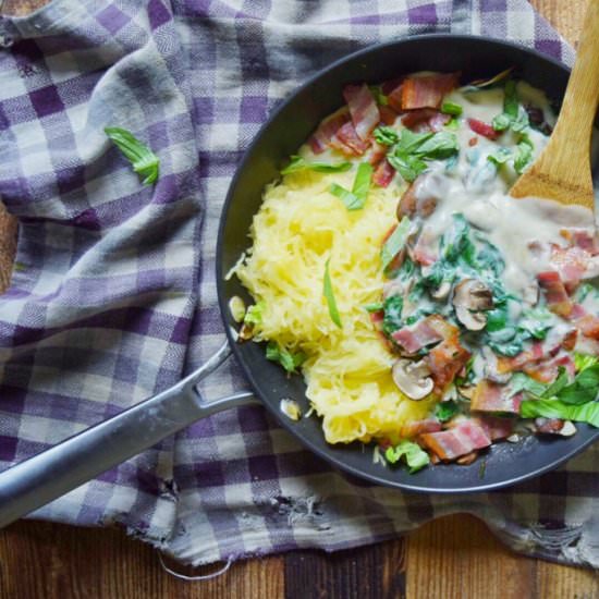 Spinach, Bacon & Mushroom Alfredo