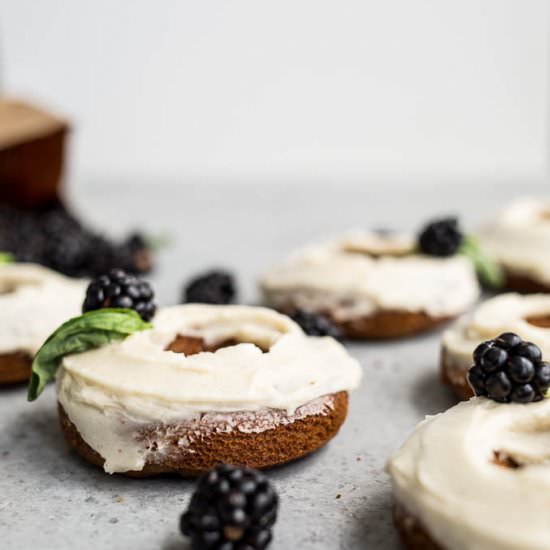 Blackberry Cheesecake Donuts