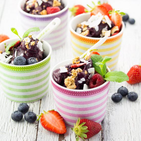 2 Ingredient Blueberry Ice Cream