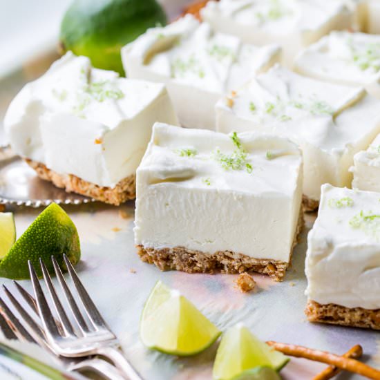 Creamy Margarita Pretzel Bars