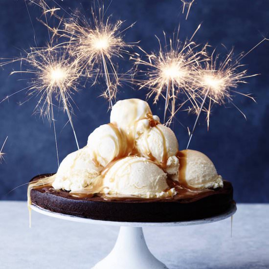 Caramel Flourless Chocolate Cake