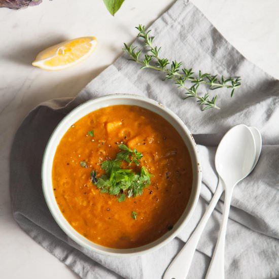 Red Lentil and Rosemary Soup
