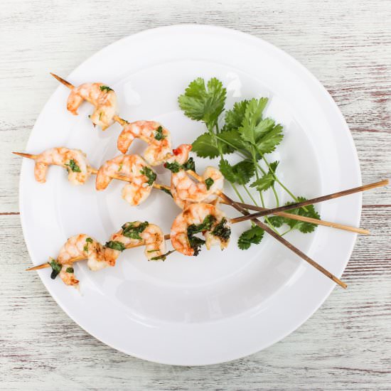 Spicy Prawn (Shrimp) Skewers