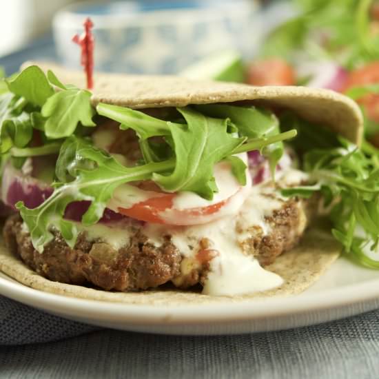 Greek Burgers with Tzatziki Sauce
