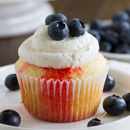 Jello Poke Cupcakes