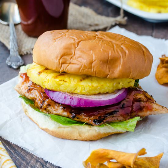 Honey Pineapple BBQ Chicken Sammie