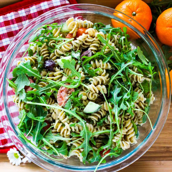 Creamy Arugula Pasta Salad