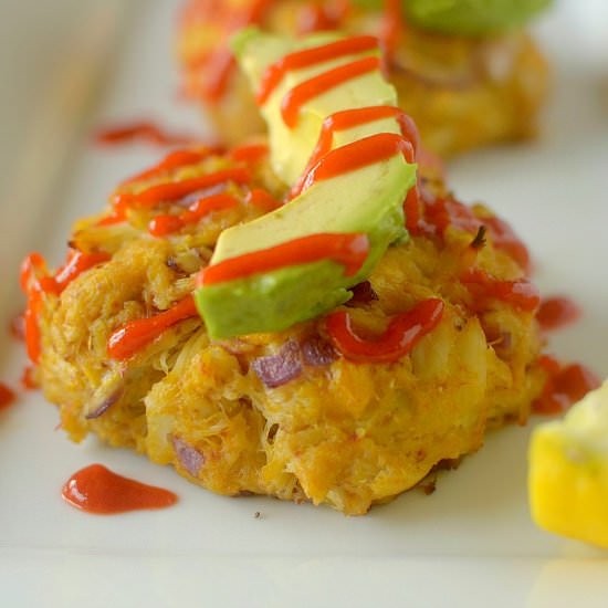Spicy Mango Avocado Crab Cakes