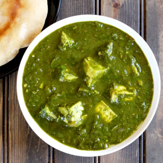 Tofu in Spinach Gravy