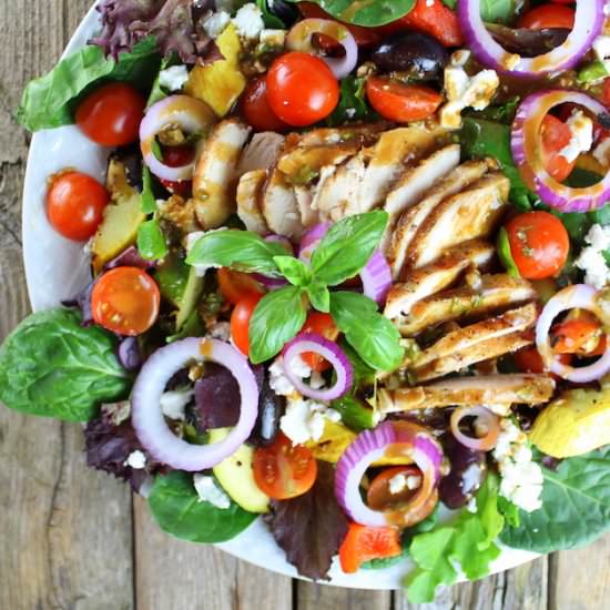 Grilled Mediterranean Chicken Salad