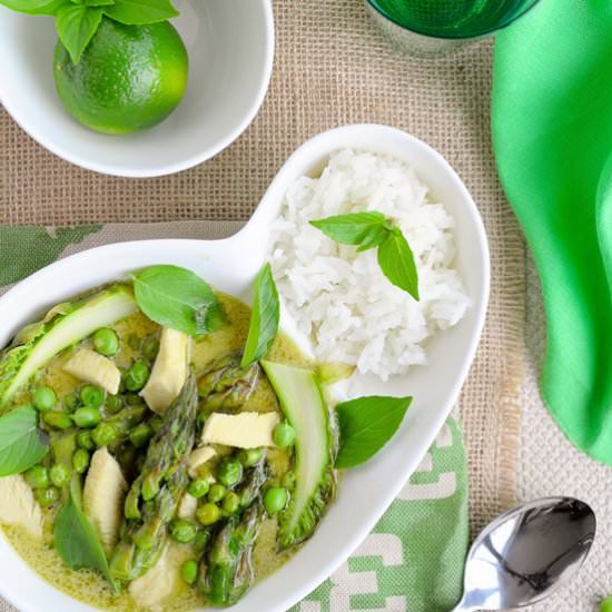 Thai Style Curry with Asparagus