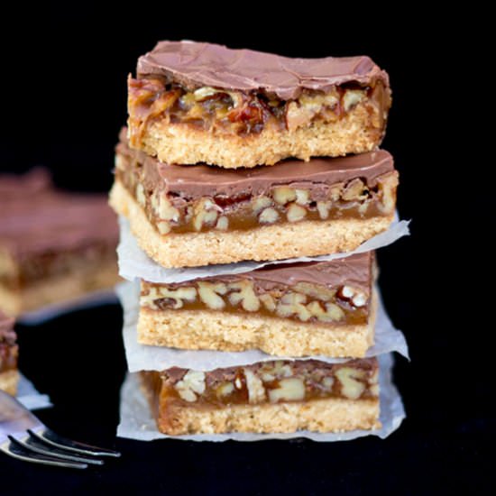 Caramel Nut Crunch Bars