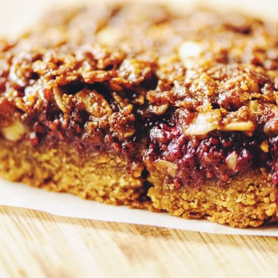 Double Berry Chia Jam Crumble Bars