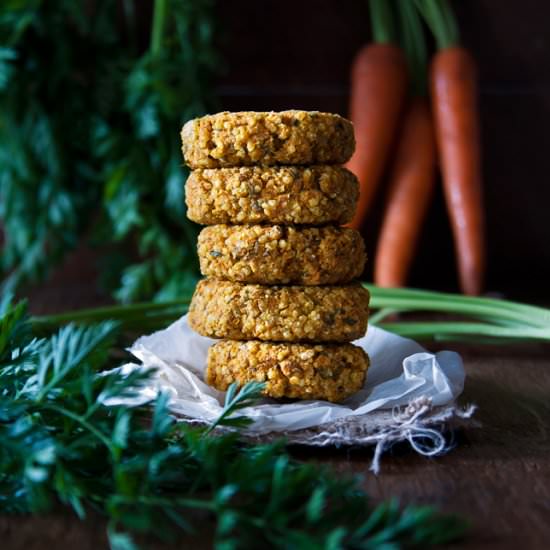 Baked millet-carrot patties