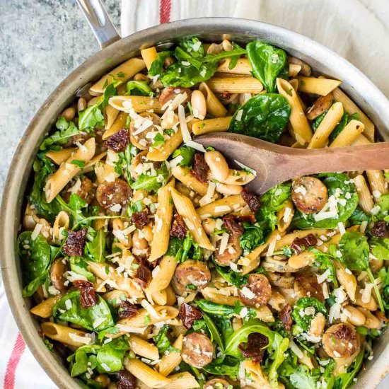 Cheesy Sun Dried Tomato Pasta