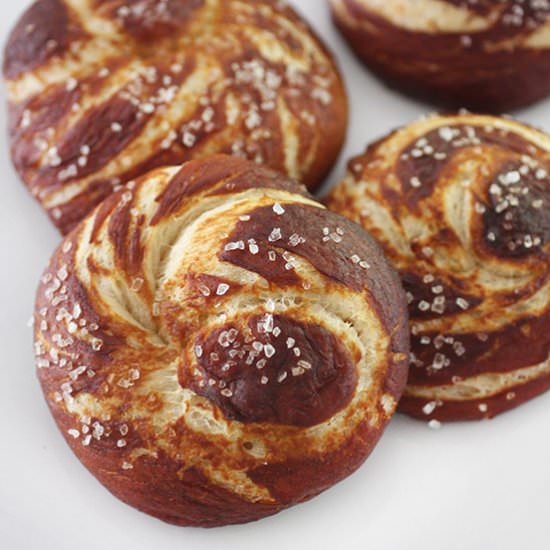 Buttermilk Pretzel Rolls