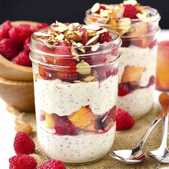 Make-Ahead Raspberry-Peach Crisp