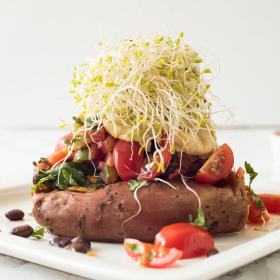 Stuffed Baked Sweet Potato