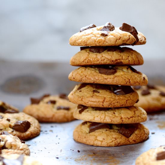 Brown butter chocolate chip cookies