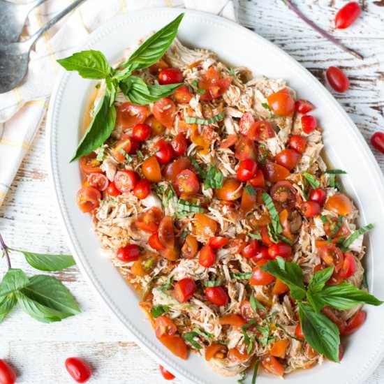 Slow Cooker Tomato Basil Chicken