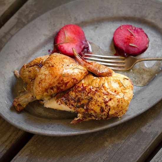 Honey Roast Chicken & Plums