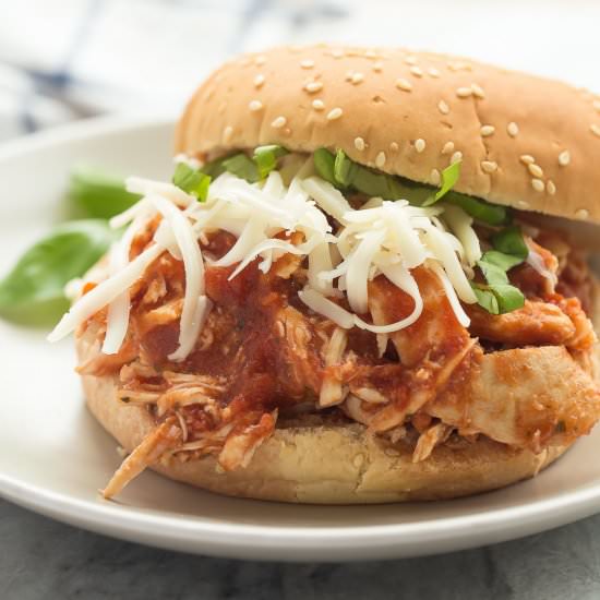 Slow Cooker Italian Chicken Sandwiches