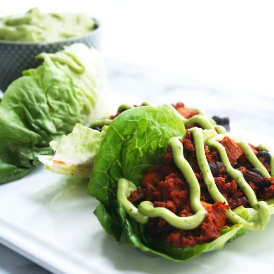 Soy Chorizo Lettuce Wraps