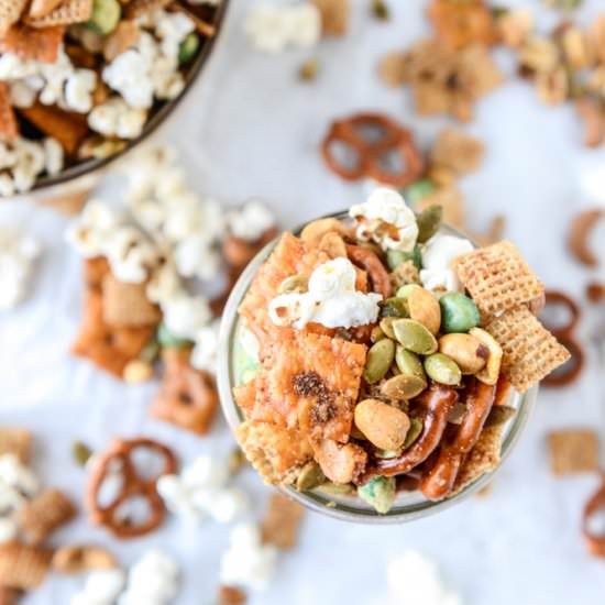 Sweet and Spicy Homemade Snack Mix