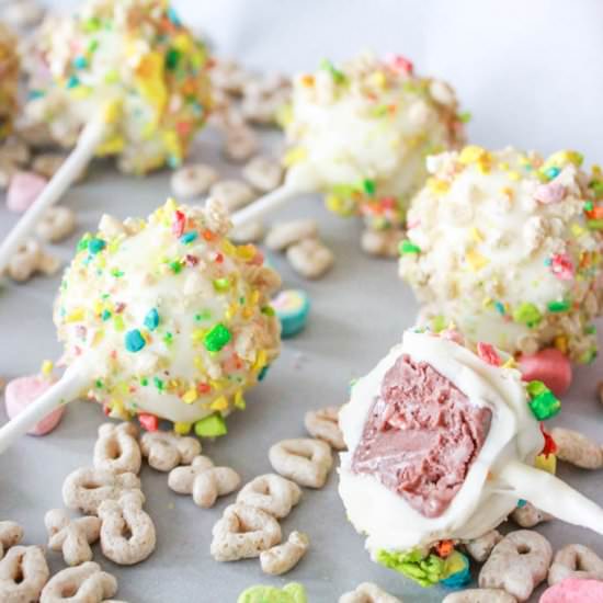 Lucky Charms Ice Cream Pops