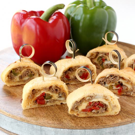 Philly Cheesesteak Crescent Rolls