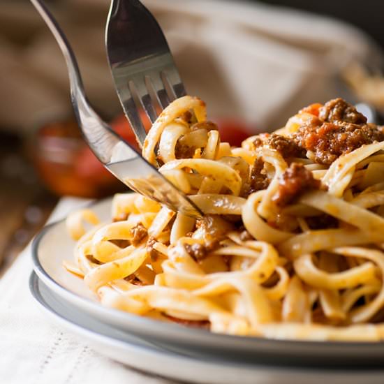 Fettuccine Bolognese