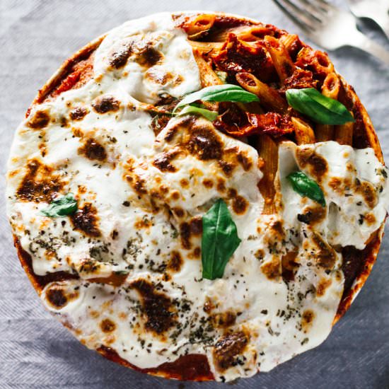 Mushroom & Spinach Pasta Bake
