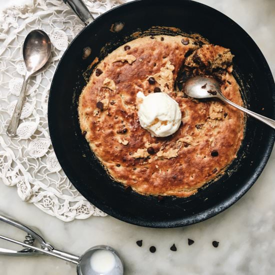 Choc Peanut Butter Skillet Cookie