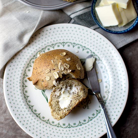 Flax Oat Wheat Buns