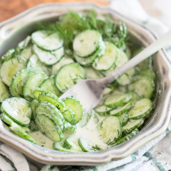 Creamy Dill Cucumber Salad