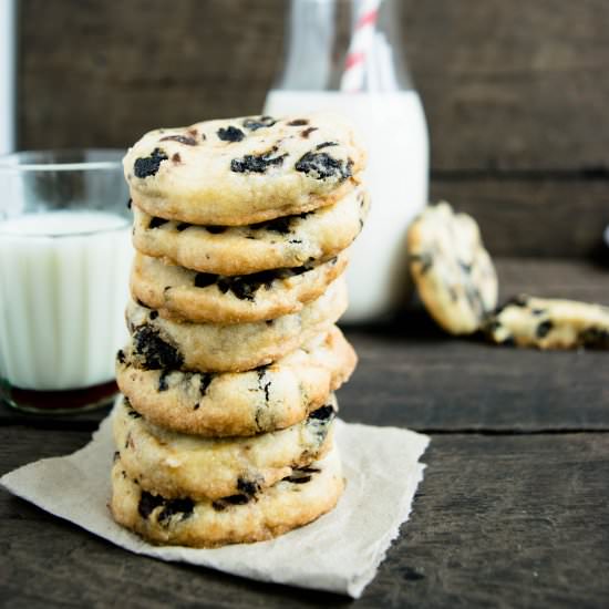 Chocolate,Cherry and Almond Cookies